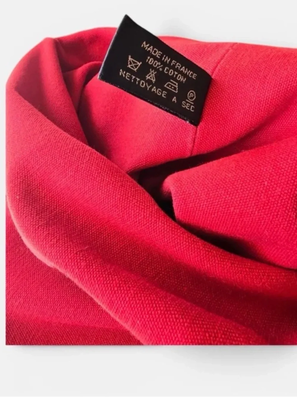 Hermès Polochon / Sperron d'Or Drawstring Bucket Backpack vibrant red/fuchsia